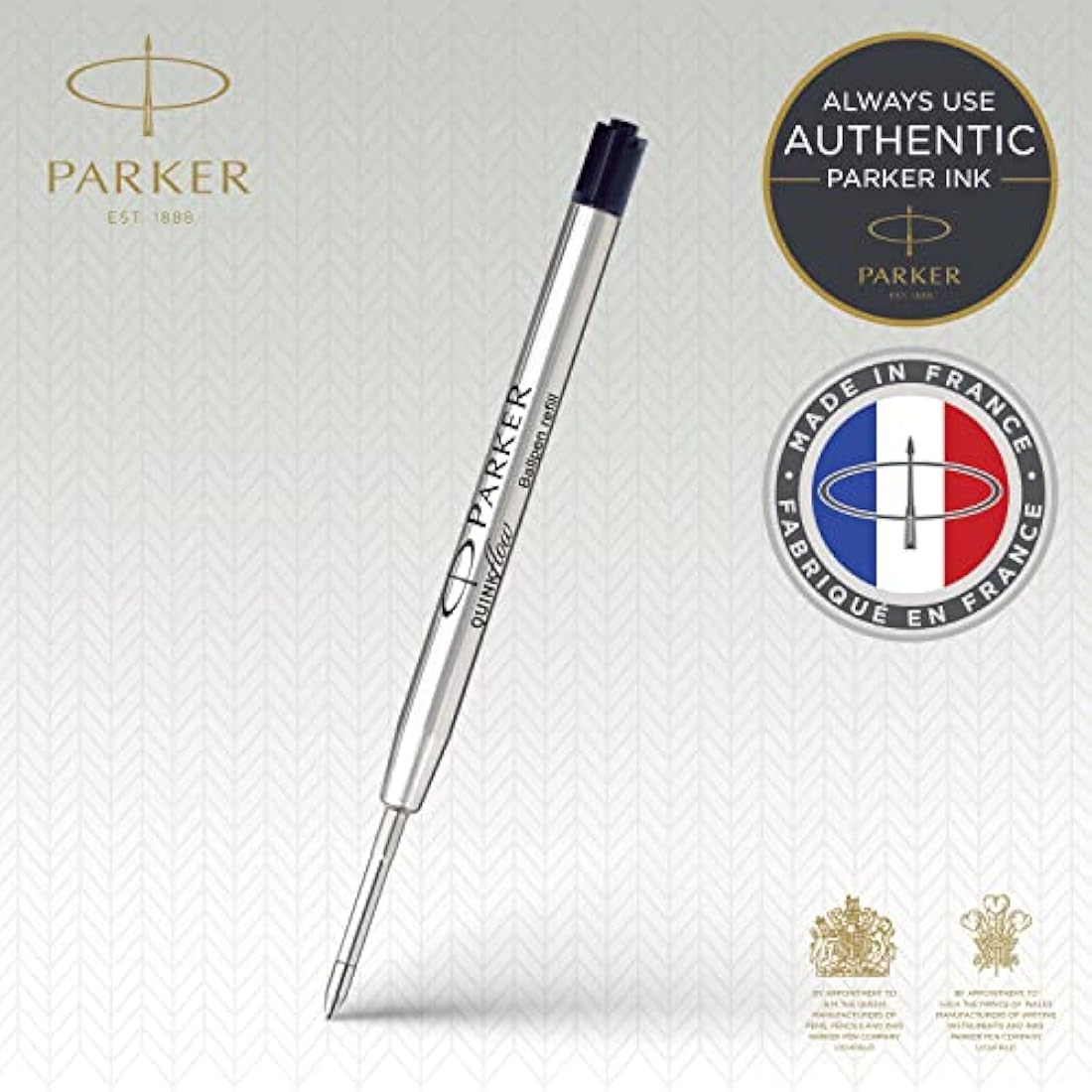 Parker Ballpoint Pen Refills | Medium Point | Black QUINKflow Ink | 10 Count