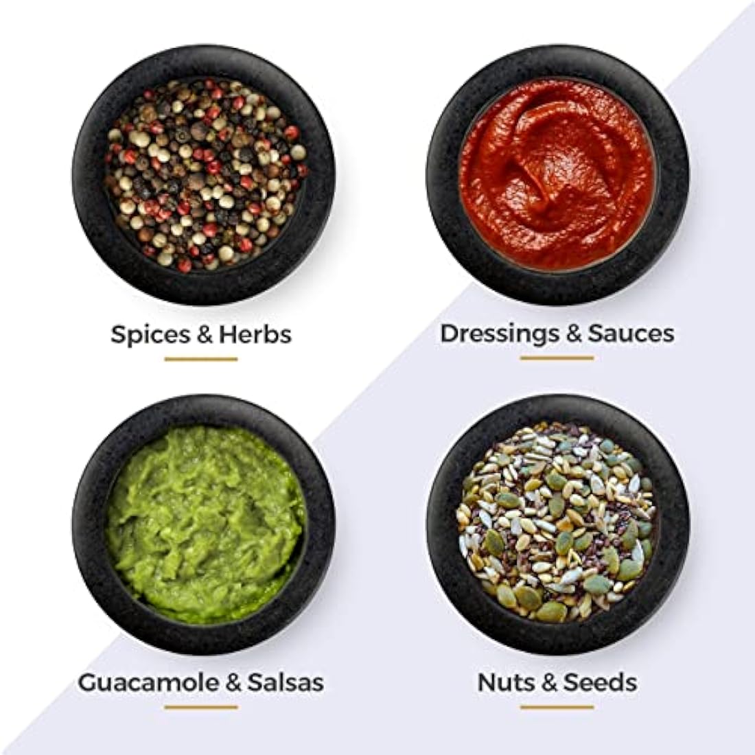Silk Route Home Granite Pestle & Mortar with Base, Kitchen Tool for Muddling & Grinding Spices, Herbs, Nuts & More