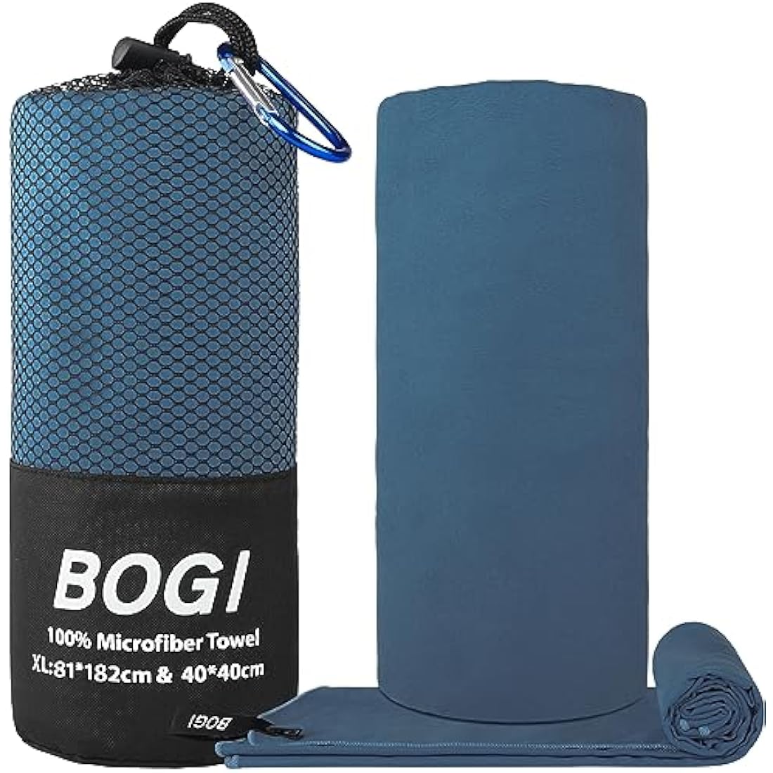 BOGI Microfibre Quick Dry Travel Towel - Soft Lightweight Gym Towel, Super Absorbent & Ultra Compact for Beach, Sports, Swimming, Gym, Yoga, Camping, Hiking