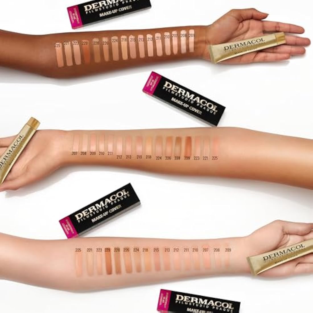 Dermacol - Full Coverage Matte Foundation with SPF 30, Waterproof Foundation for Oily Skin, Acne, & Under Eye Bags, Long-Lasting Makeup, 30g - Shade 208
