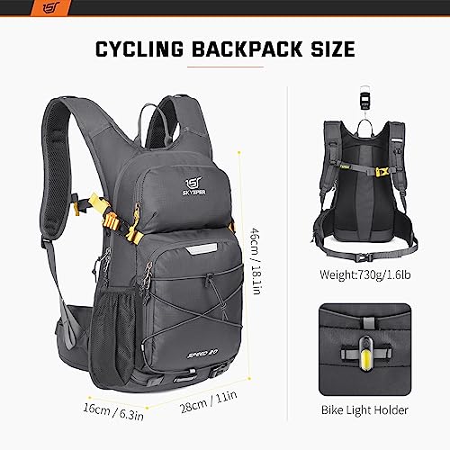SKYSPER Cycling Backpack 20L Lightweight Bike Backpack for Men Women Running Rucksack for Biking Hiking Climbing(Darkgrey)