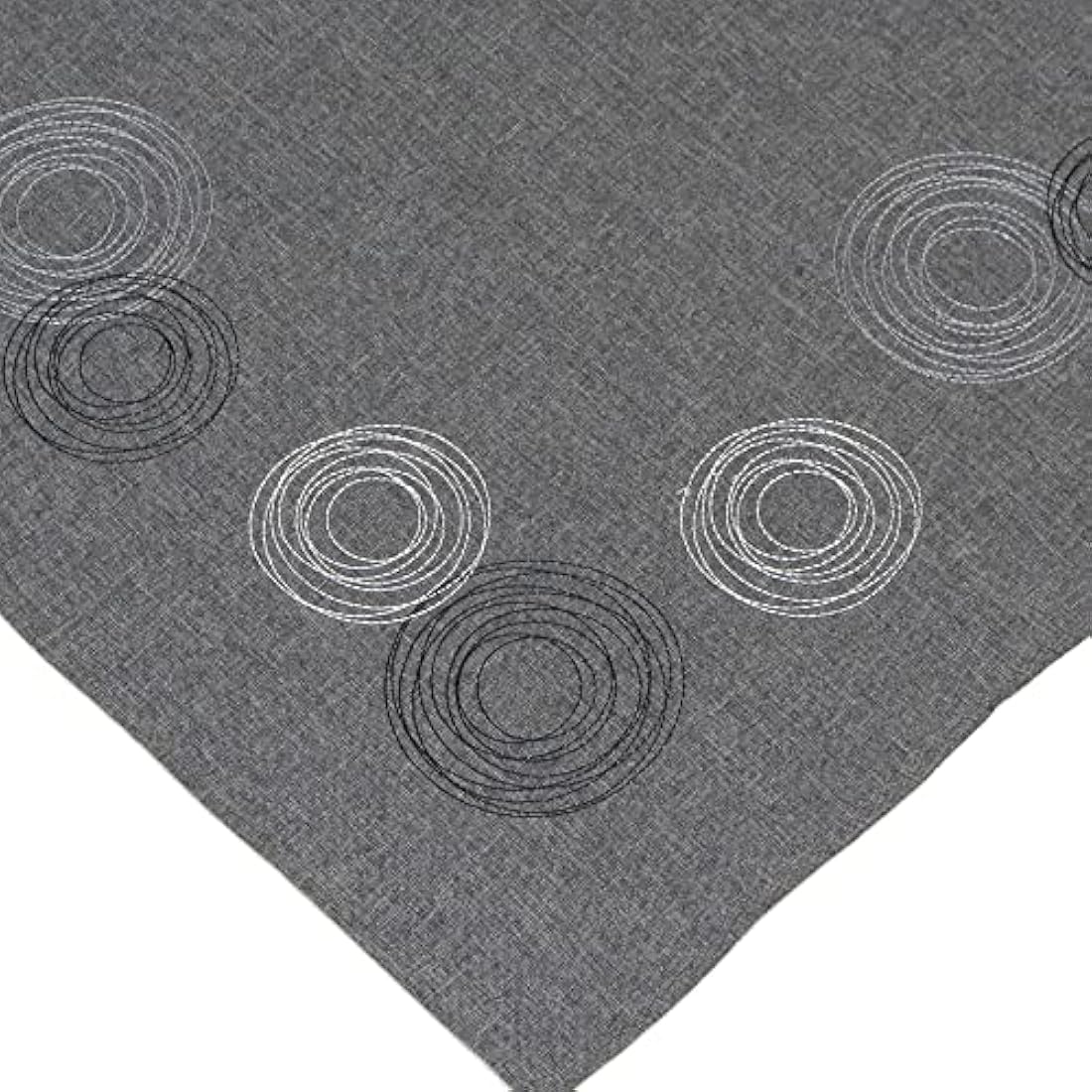 Frank Table runner, Polyester, grey, 85 x 85 cm