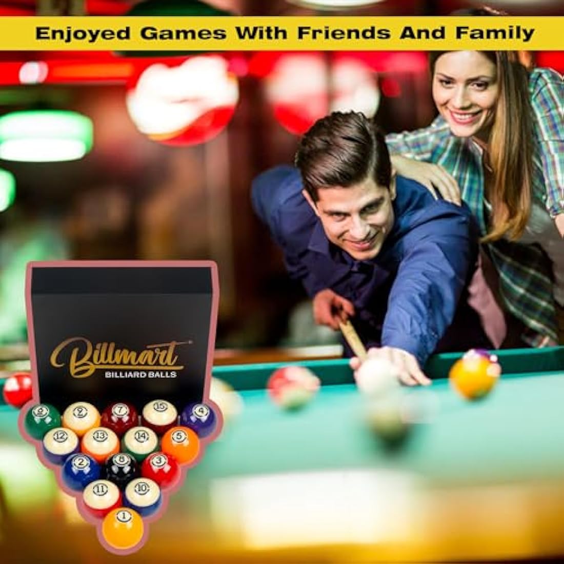 Billmart, Premium Billiard Ball Set - 16 Standard Size Balls (57.2mm)