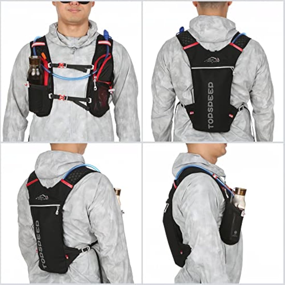 Lixada Lightweight Hydration Backpack 5L Running Backpack Hydration Backpack Waterproof and Breathable Large Capacity Outdoor Riding Backpack Lightweight for Running