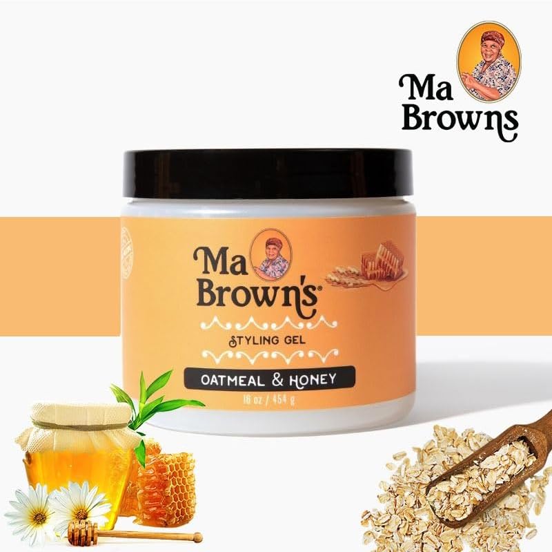 Ma Brown's Styling Gel: Strong Hold & Frizz Control for All Hair Types 16 oz