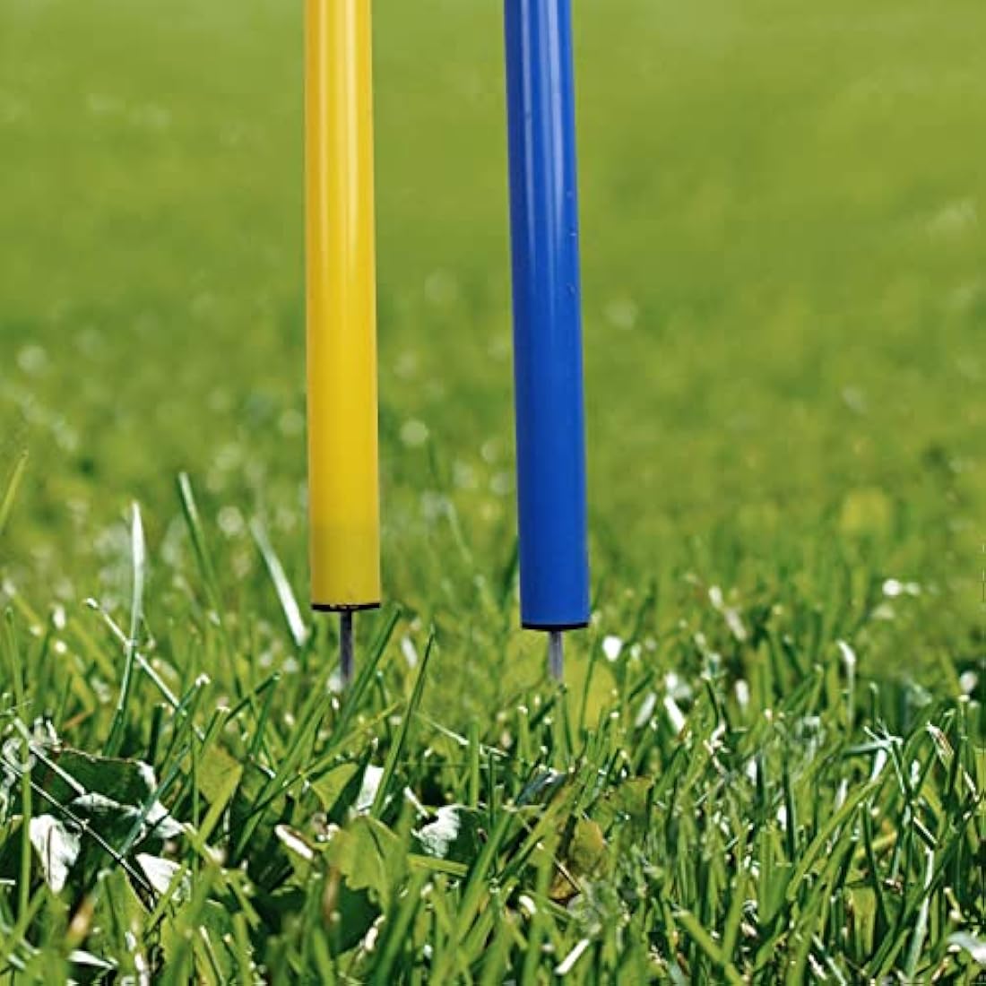 pet prime Outdoor Dog Obstacle Agility Training Exercise Equipment Kit Dog Agility Equipment Set - 12PCS Weave Pole Set