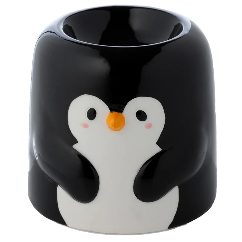Puckator Adoramals Oil Burner - Penguin Shaped - Ceramic - Living Room Accessories - Wax Liquidizer - Oil Burners For Essential Oils - Wax Burners - Wax Melt Holder - Room Fragrance