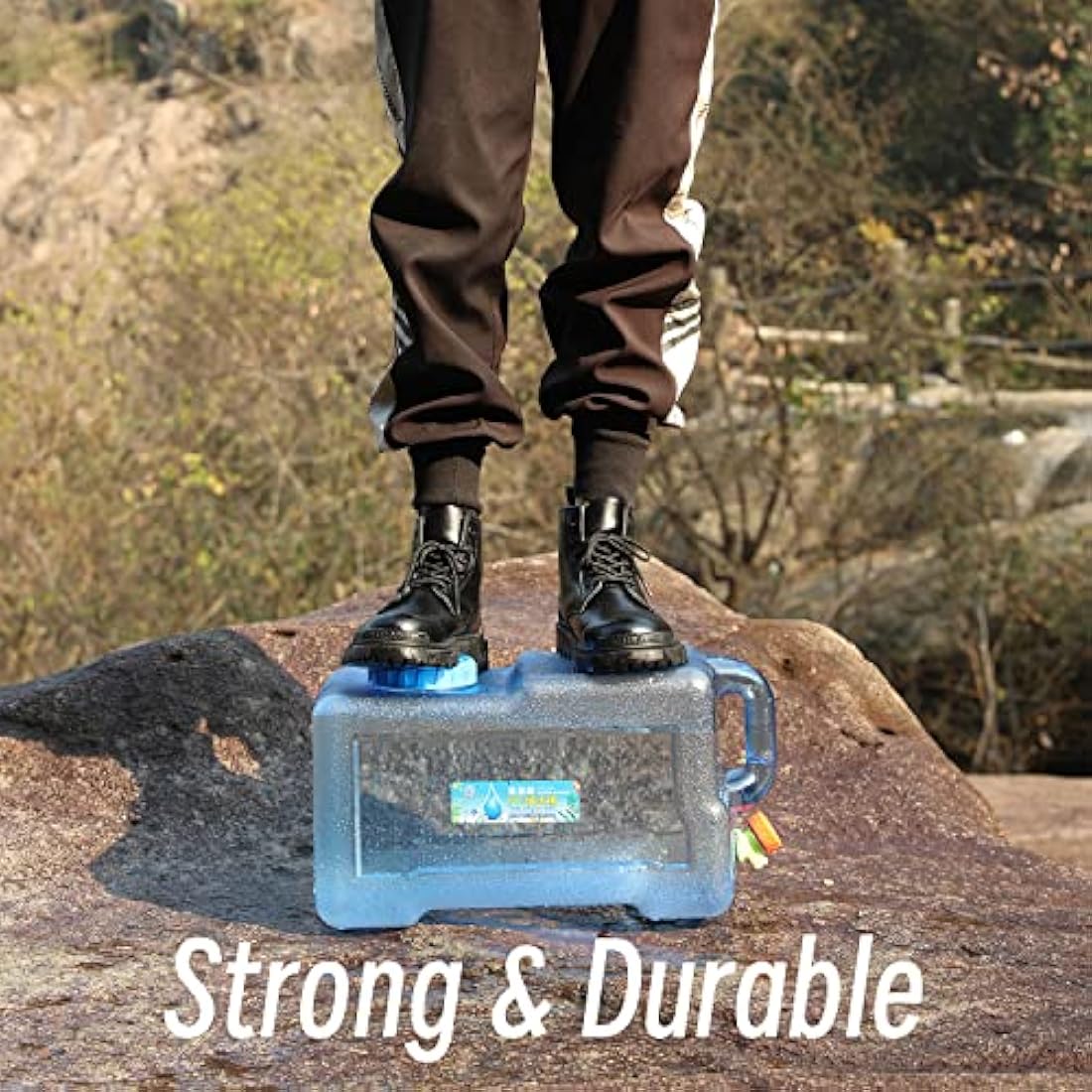 Sparkstarses Water Container, 18L Water Container with Tap, Camping Water Carrier, Plastic Water Tank for Kitchen, RV, Van, Truck, Camping, School, Hospital, Outdoor, Garden