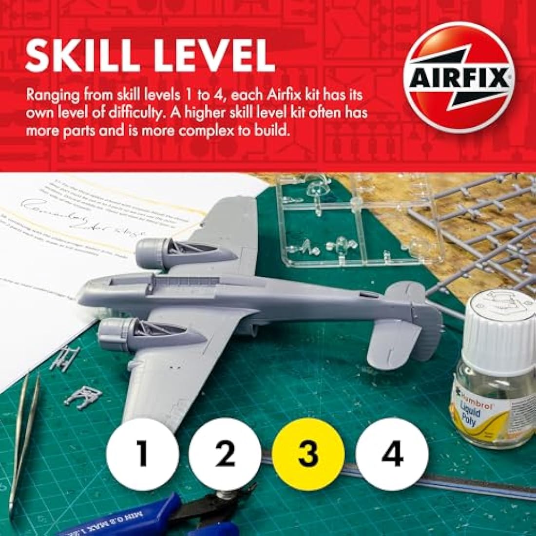 Airfix Model Set - A08016 Armstrong Whitworth Whitley Mk.V Model Building Kit - Plastic Model Plane Kits for Adults & Children 8+, Set Includes Sprues & Decals - 1:72 Scale Model