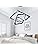 Modern Crystal Chandeliers LED Square Rings Pendant Lights Adjustable Height Ceiling Lamp for Dinning Room Bedroom Kitchen (Cool White,Silver)