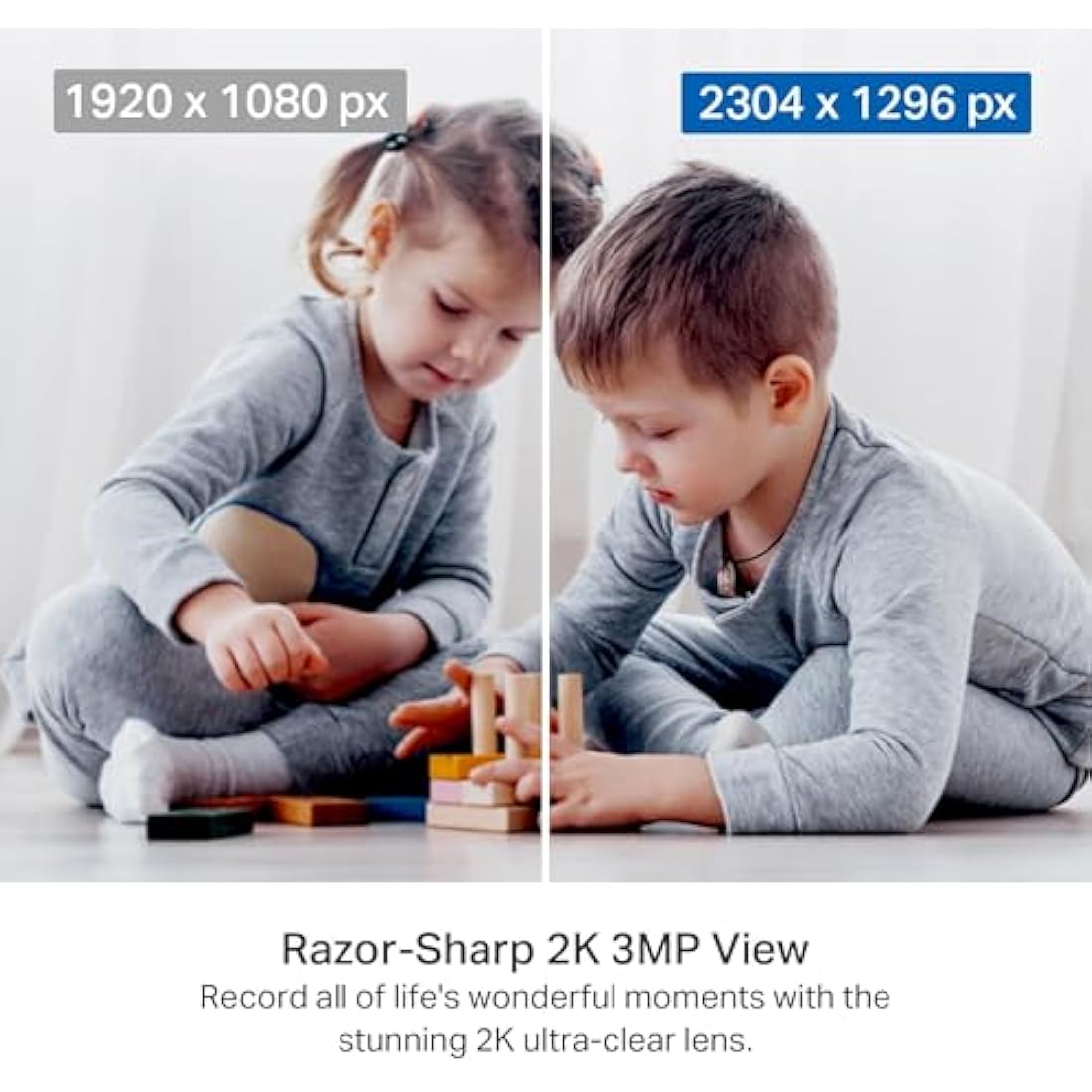 Tapo C211 2K 3MP Pan/Tilt Indoor Camera House Security Camera, WiFi Camera, No Monthly Fee, AI Detection, Dog Camera, Baby Camera Monitor, CCTV, 360° View, Night Vision, Works with Alexa & Google