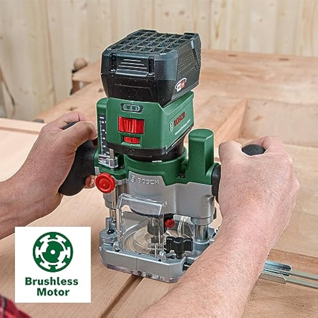 Bosch Router Plunge Base Compatible with AdvancedTrimRouter 18V-8 (for Milling Slots and Pockets)