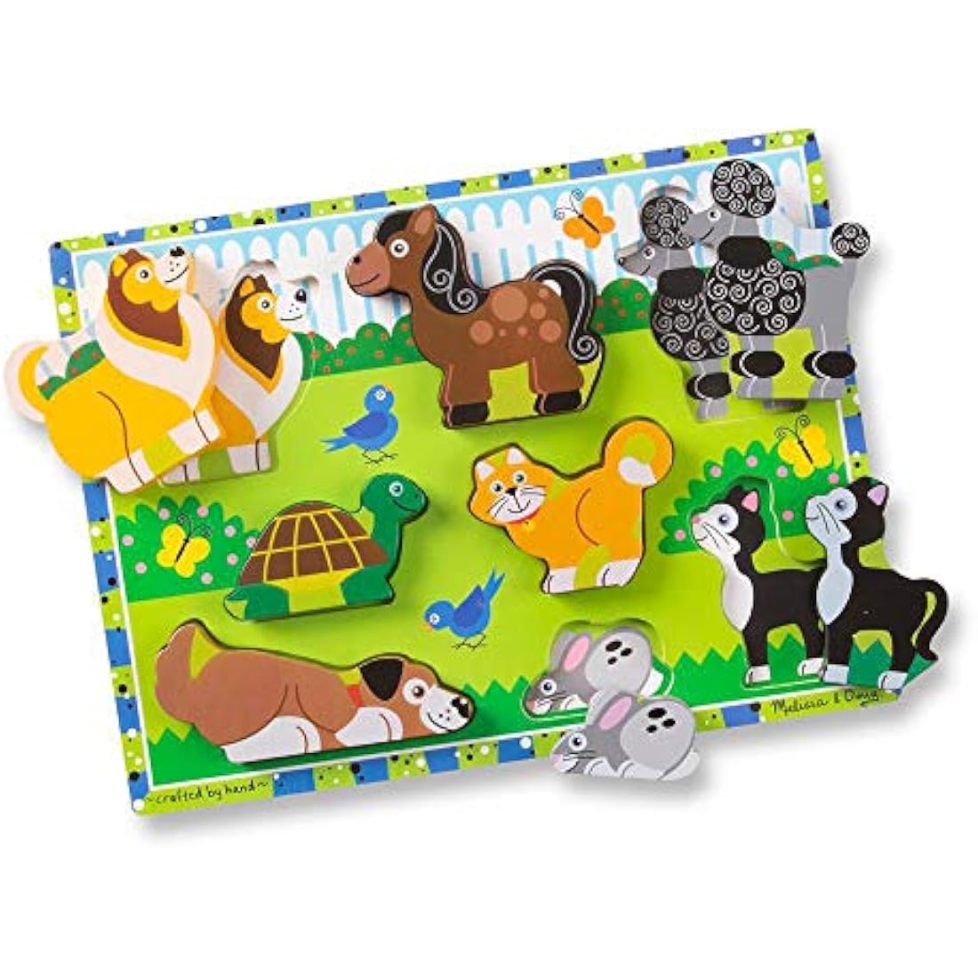 Melissa & Doug 13724 Pets Chunky Puzzle, Wooden Toy, 2+, Gift For Boy Or Girl, Multicolour