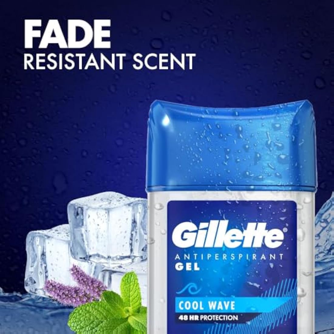 Gillette Clear Gel Cool Wave Antiperspirant Deodorant For Men 70ml, 48 Hour Invisible Sweat And Odour Protection, Invisible