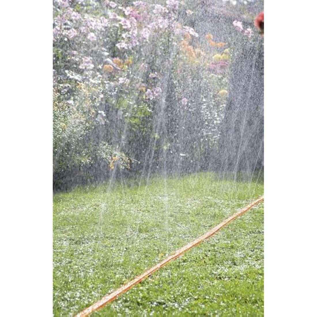 Gardena Hose Sprinkler: Sprayer for Narrow beds and Zones, Plant-Friendly fine Spray Mist, Suitable for Many Gardena Connections, Length Adjustment Possible, 15m, Orange (996-20)