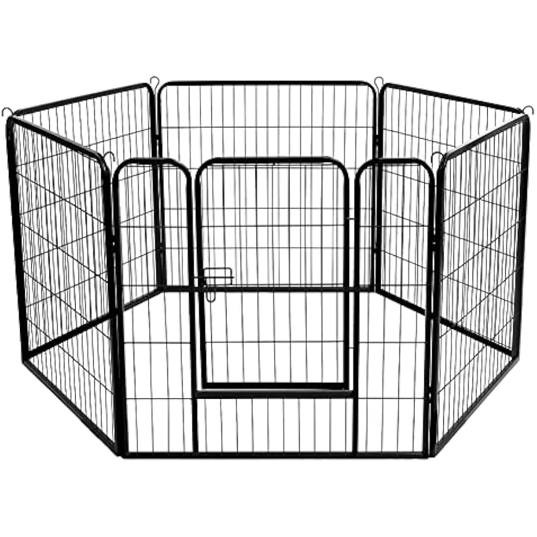 BUNNY BUSINESS Heavy Duty 6 Panel Puppy Play Pen/ Rabbit Enclosure, Medium, Gunmetal Grey