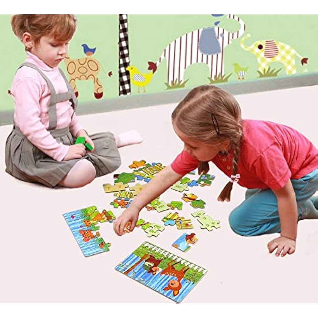 BBLIKE Puzzles Jigsaws for 2 3 4 Year Old - Pack of 4 Puzzles Toy in a Box for Age 2-5, Travel Games for on Plane Educational Learning Birthday Gift Present for Children Boys Girls (Sea Creatures)