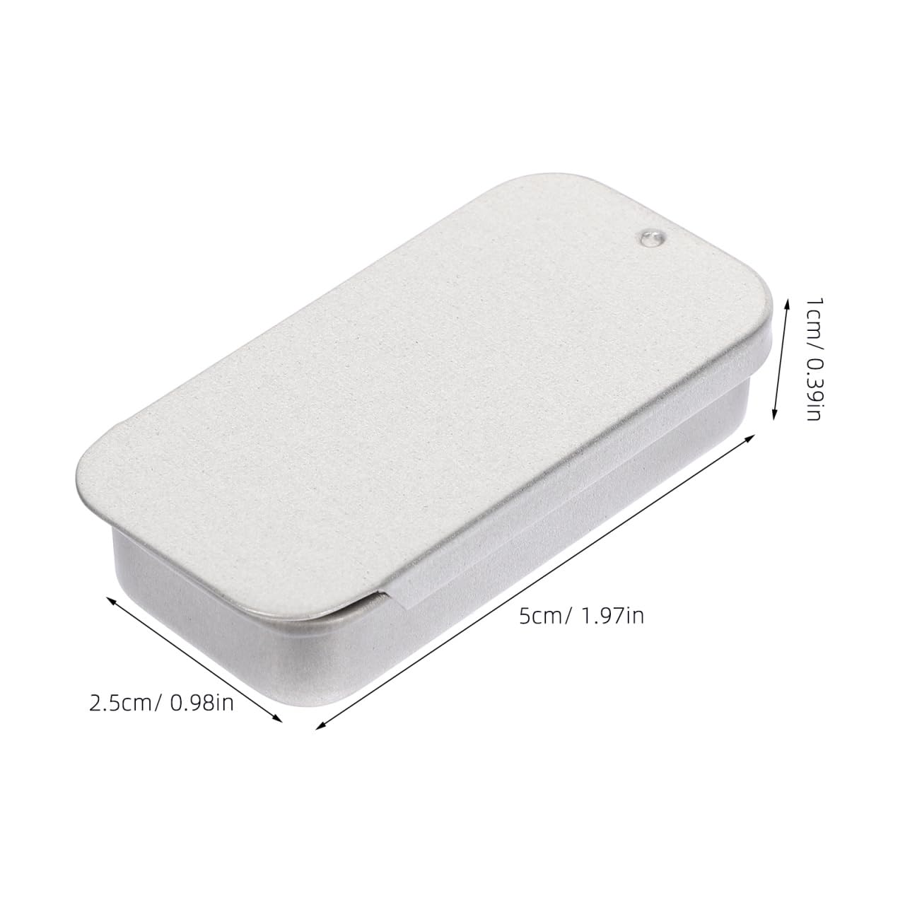 minkissy 16 Pcs Small Tinplate Boxes Push Lid Tinplate Boxes 1.97 X 0.98 X 0.39 in Mini Metal Boxes for Solid Perfume Balm Candy Coins Pills and