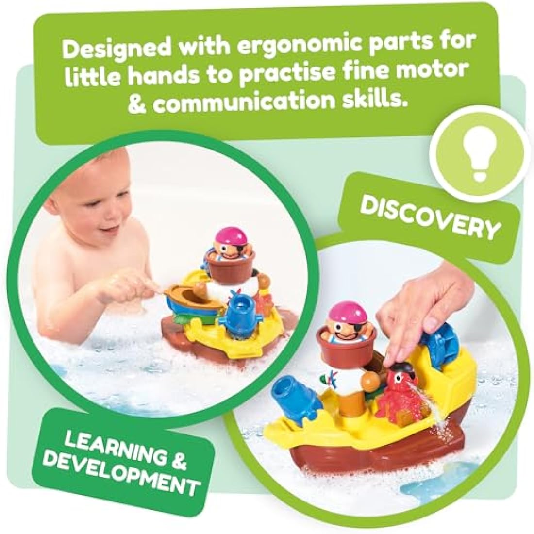 Toomies Pirate Bath Baby Bath Toy, Shower Baby Toy for Water Play in the Bath, Kids Bath Toy Suitable for Toddlers & Children, Boys & Girls from 18 Months+