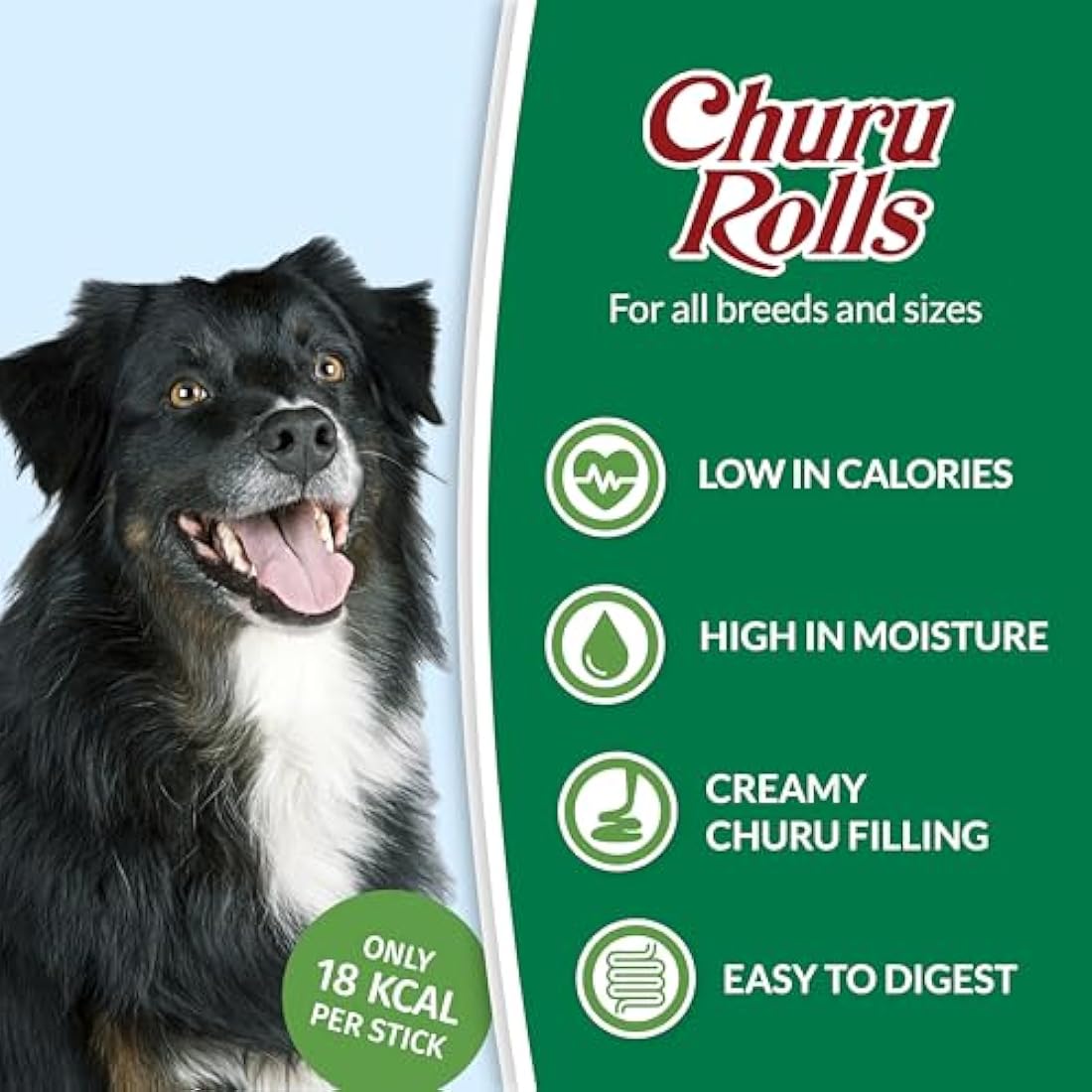 Churu Rolls by INABA Dog Treat - Chicken & Salmon Flavour 8 Pack (64 x 12g total) / Crispy Sticks with Creamy Filling Dog Treat, Delicious & Healthy Snack, Hand Feeding, Training, Natural, Grain Free