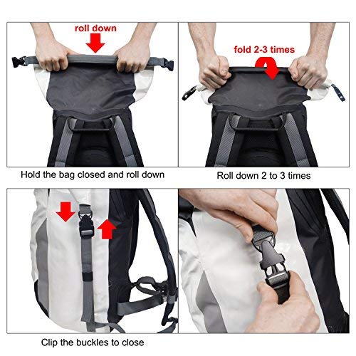 Lomo 30L Waterproof Hi Viz Cycling Dry Bag Rucksack