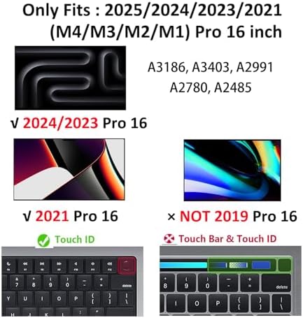 SEYMCY Case Compatible with MacBook Pro 16 inch Case 2024 2023 2022 2021, Anti-Scratching Protective Hard Shell Cover with Foldable Stand M4 M3 M2 M1 (A3186 A3403 A2991 A2780 A2485), Black