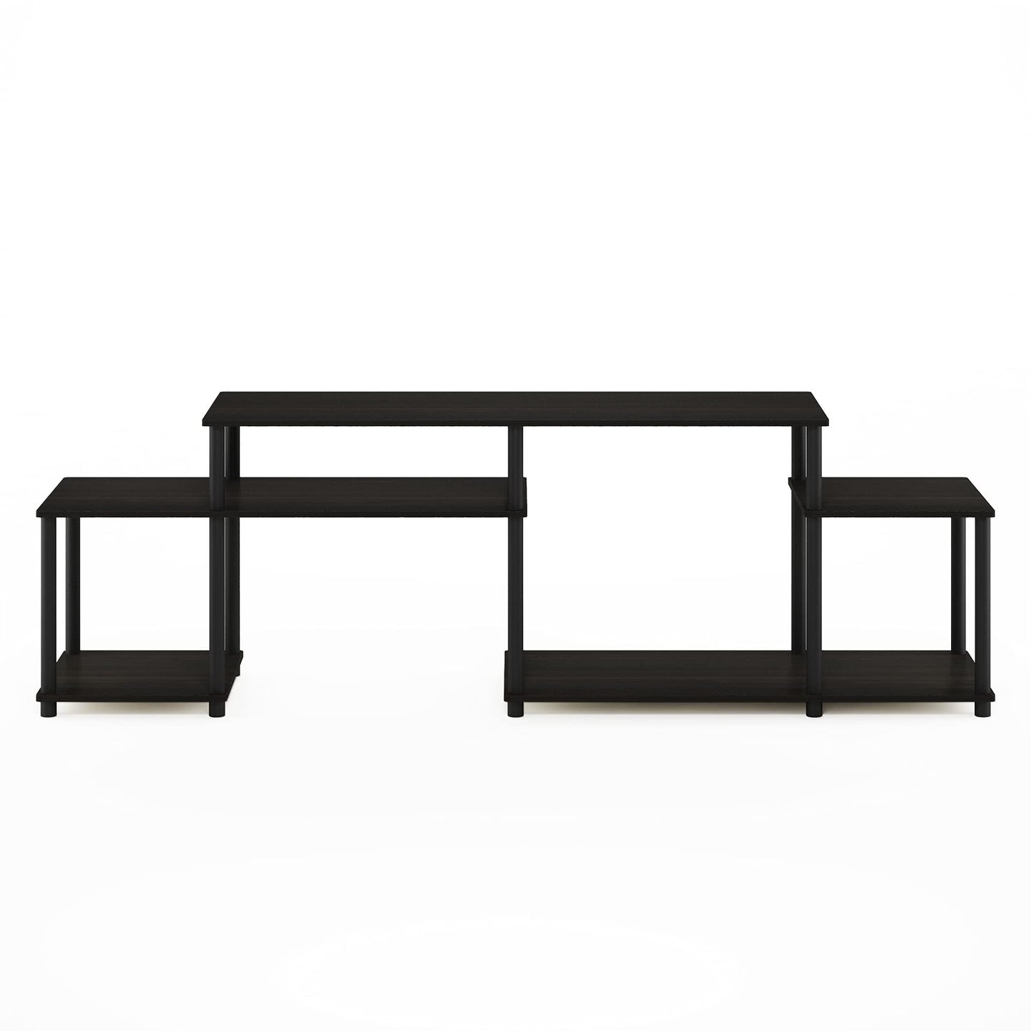 Furinno TURN-N-TUBE TV Stand, Handle Entertainment Center, TV Console for TV up to 55 Inch, for Living Room, Bedroom, Espresso