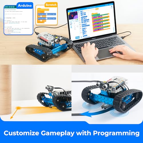 Makeblock mBot Ranger 3-in-1 Robot, Programmable Robot Kit, Building Robot Kit, Scratch and Arduino C Programming Robot Toys, APP Control, STEM Toy Robots, Build Educational Robot Gifts for Age 10+