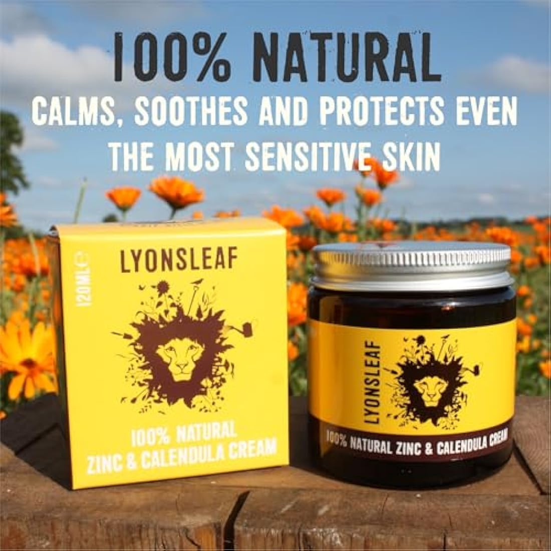 Zinc and Calendula Cream 100% Natural - for perioral dermatitis, rosacea, acne, nappy rash cream, spots, blemishes, breakouts, rashes 120ml