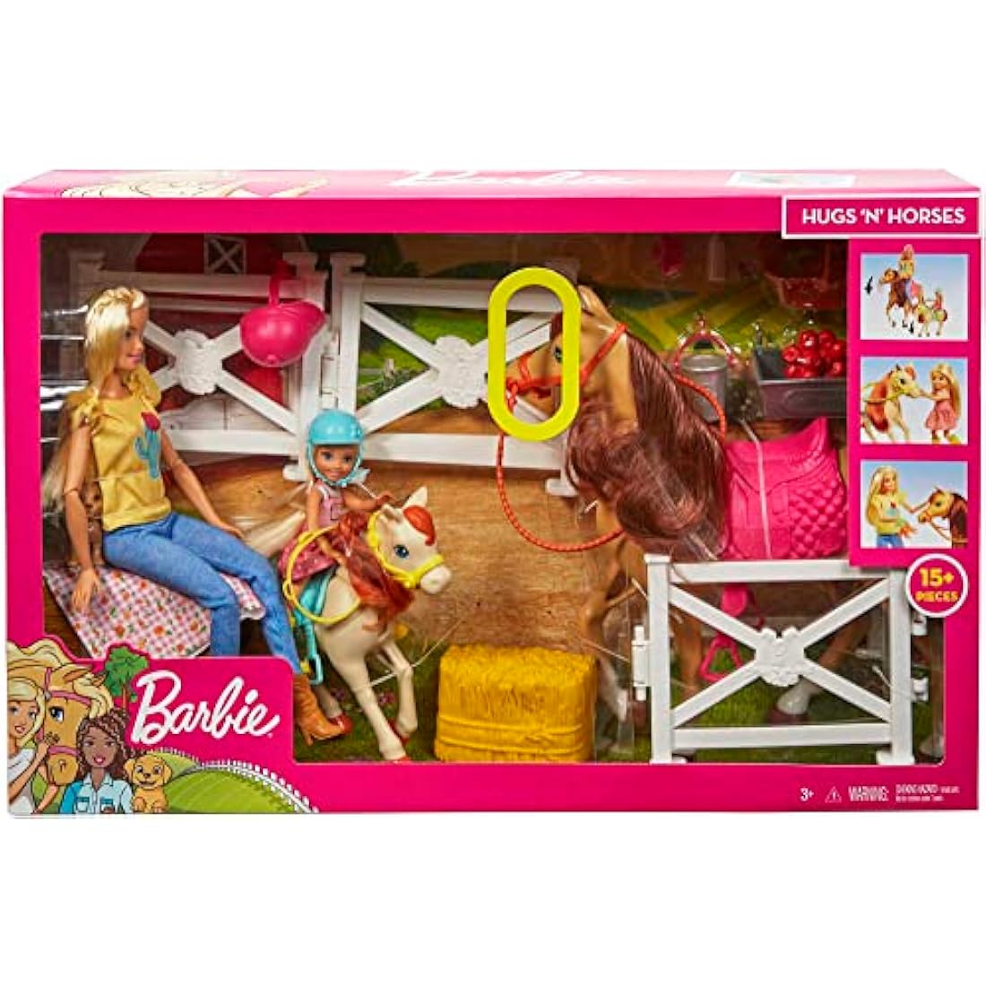 Barbie Hugs n Horses Dolls, Horses and Accessories ,GLL70