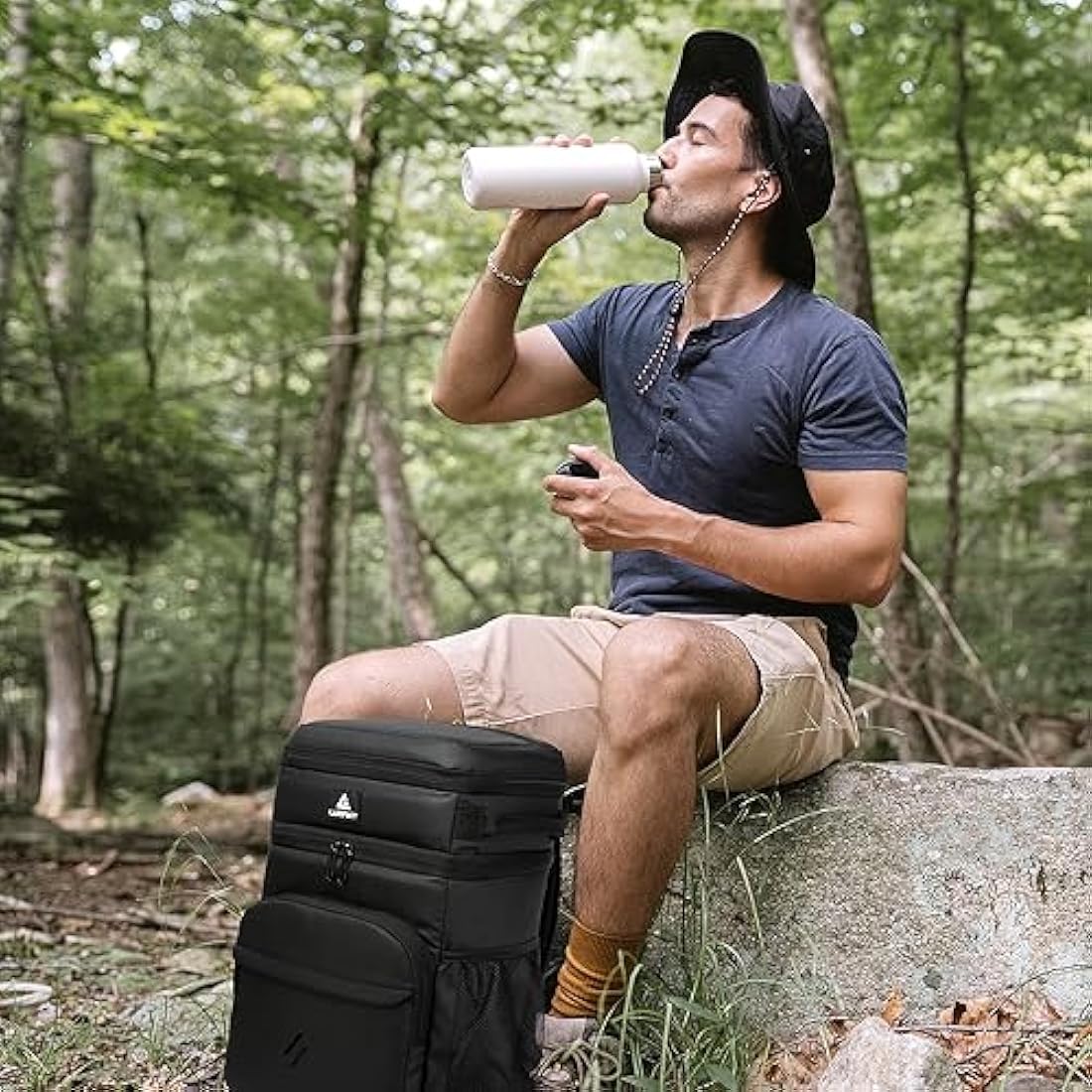 Laripwit Cooler Backpack 54 Cans Insulated Cool Bag Rucksack Leak-Proof Picnic Backpack for Men Women - Perfect Large Soft Cooler Rucksack for Travel, Camping, Lunch, Beach