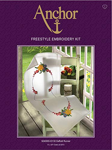 Anchor ETW08 Embroidery Kit: Spring Flower: Tablecloth, Multi, 80 x 80cm