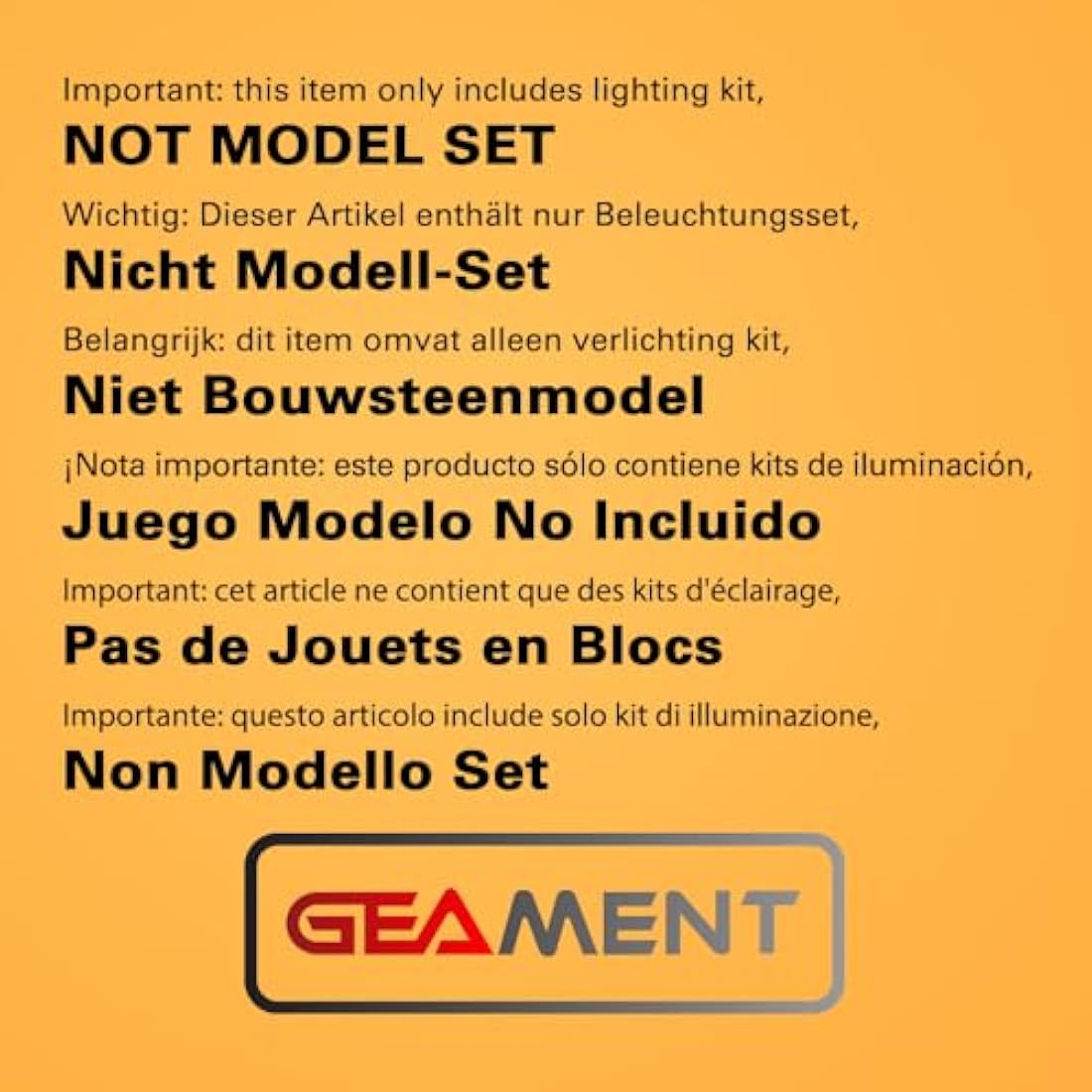 GEAMENT LED Light Kit Compatible with LEGO Notre Dame de Paris - Lighting set for Architecture 21061 (Model Set Not Included)