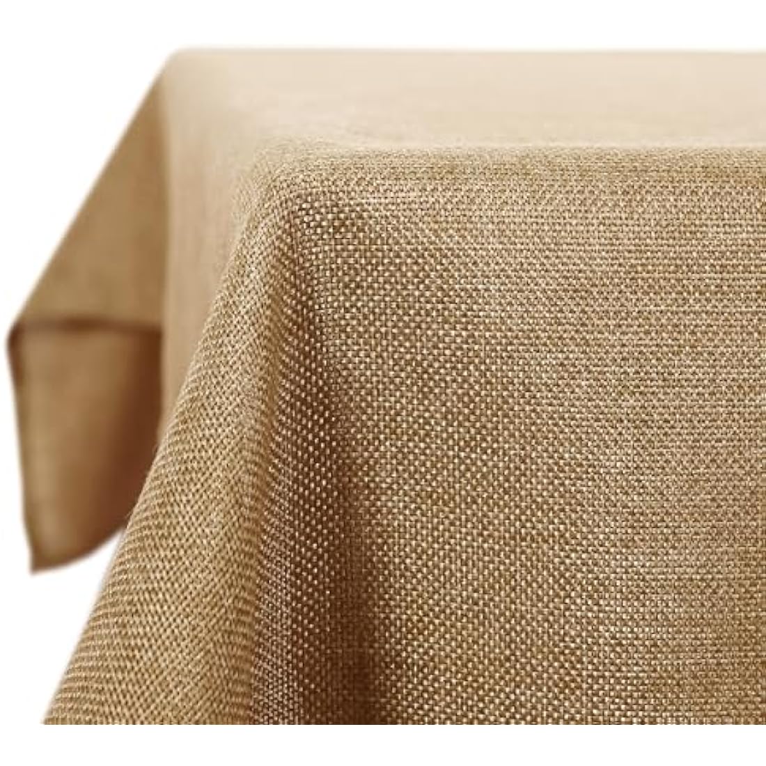 Deconovo - Decorative Waterproof Linen Effect Tablecloth - 132 x 178 cm - Brown