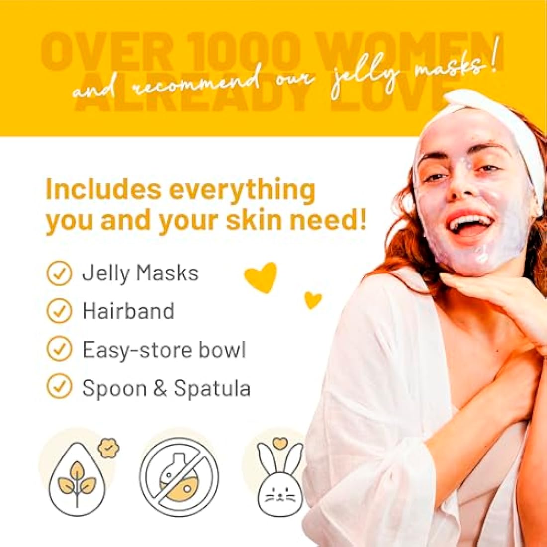 BRÜUN Peel-Off 24K Gold Jelly Mask for Face Care – A 23 fl oz Rubber Mask Jar for 30 to 35 Treatments – A Skin Care Moisturizing Gel Mask of Spa Set for Men, Women and Adults