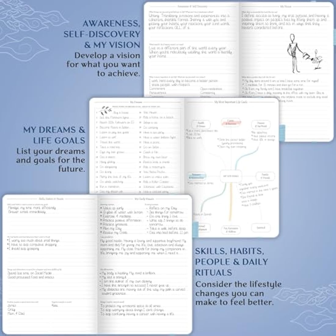Legend Planner Hourly Schedule – Weekly & Daily Organizer with Time Slots. Appointment Book Journal for Work, Undated, A5 (Periwinkle)