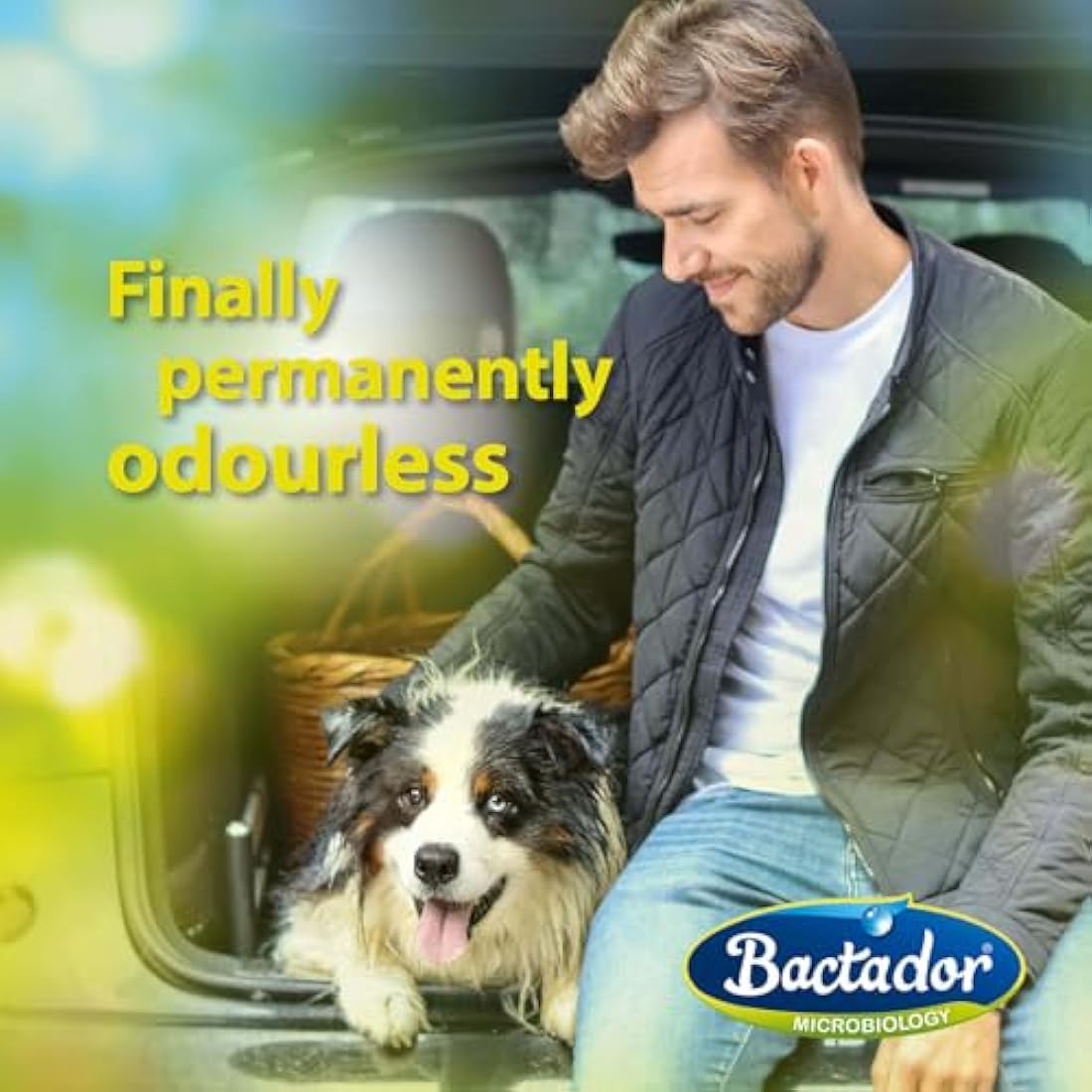 Bactador Odor and Stain Remover Concentrate 10L - Biological enzyme cleaner against sweat, smoke, cat urine, dog urine, animal odors - For household, car & animal environment