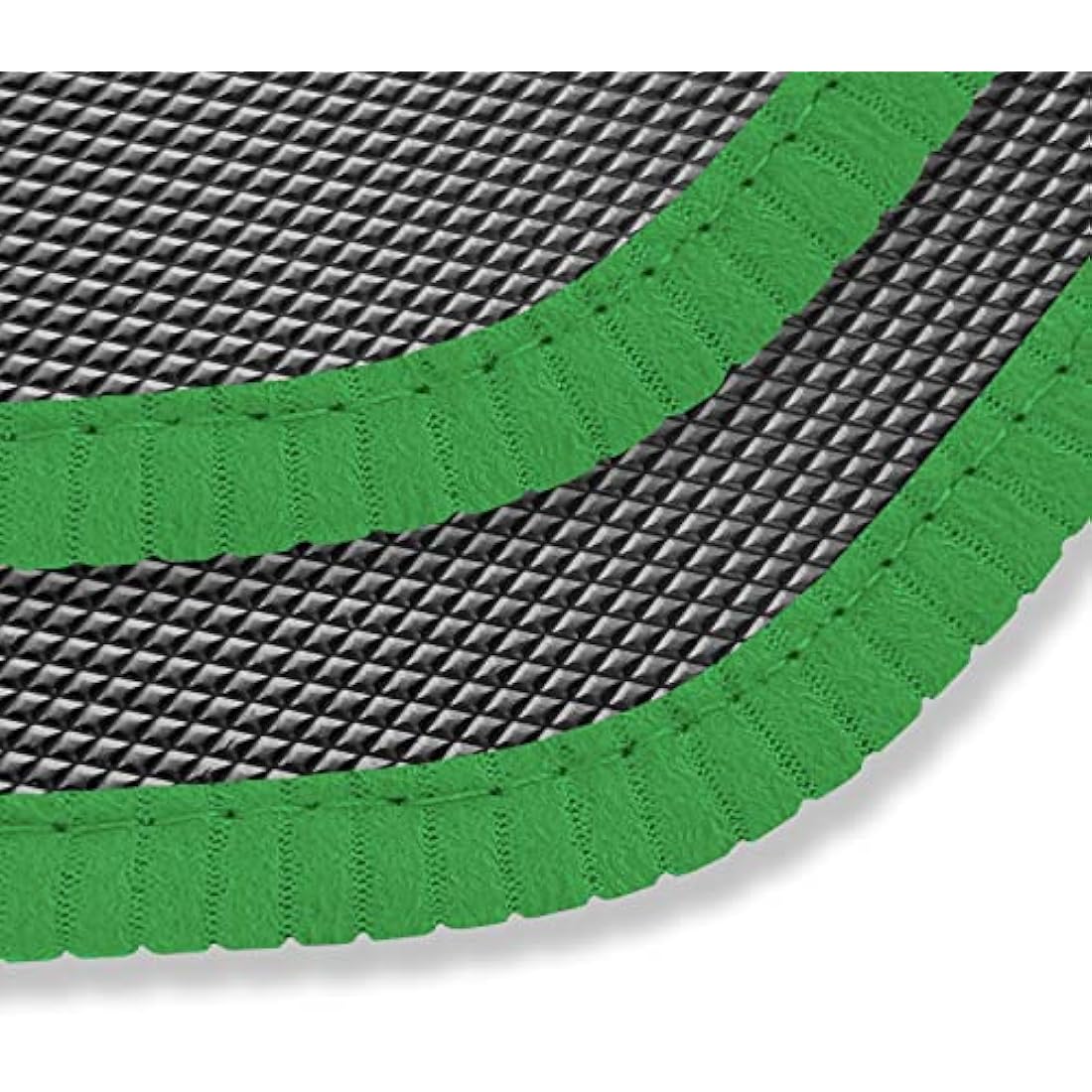 Rubber Car Mats FOR Volvo XC40 2018+ automatic Luxury Diamond Rubber - Green Ribbed Trim [DIAMRUB-2251]