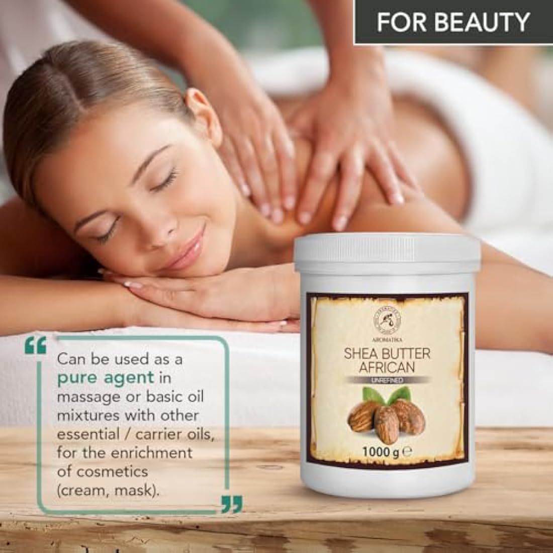 Shea Butter (Unrefined)1000g - Cold Pressed - Africa - Ghana - 100% Pure & Natural Shea Butter Body Butter - Unrefined Raw - Intensive Care for the Face - Body - Hair