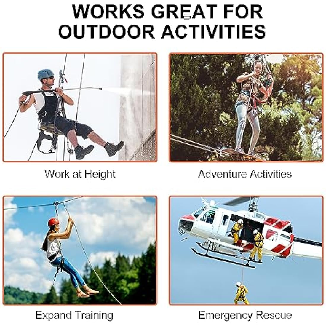 NewDoar 30KN Single/Double Pulley CE Certified Large Rescue Pulley for Diameter Max 16mm Rope Single/Double Sheave with Swing Plate for Rescue Hauling Arborist Tree Climbing