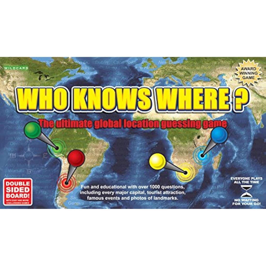 Wild Card Games Who Knows Where? - The Global Location Guessing Family Board Game