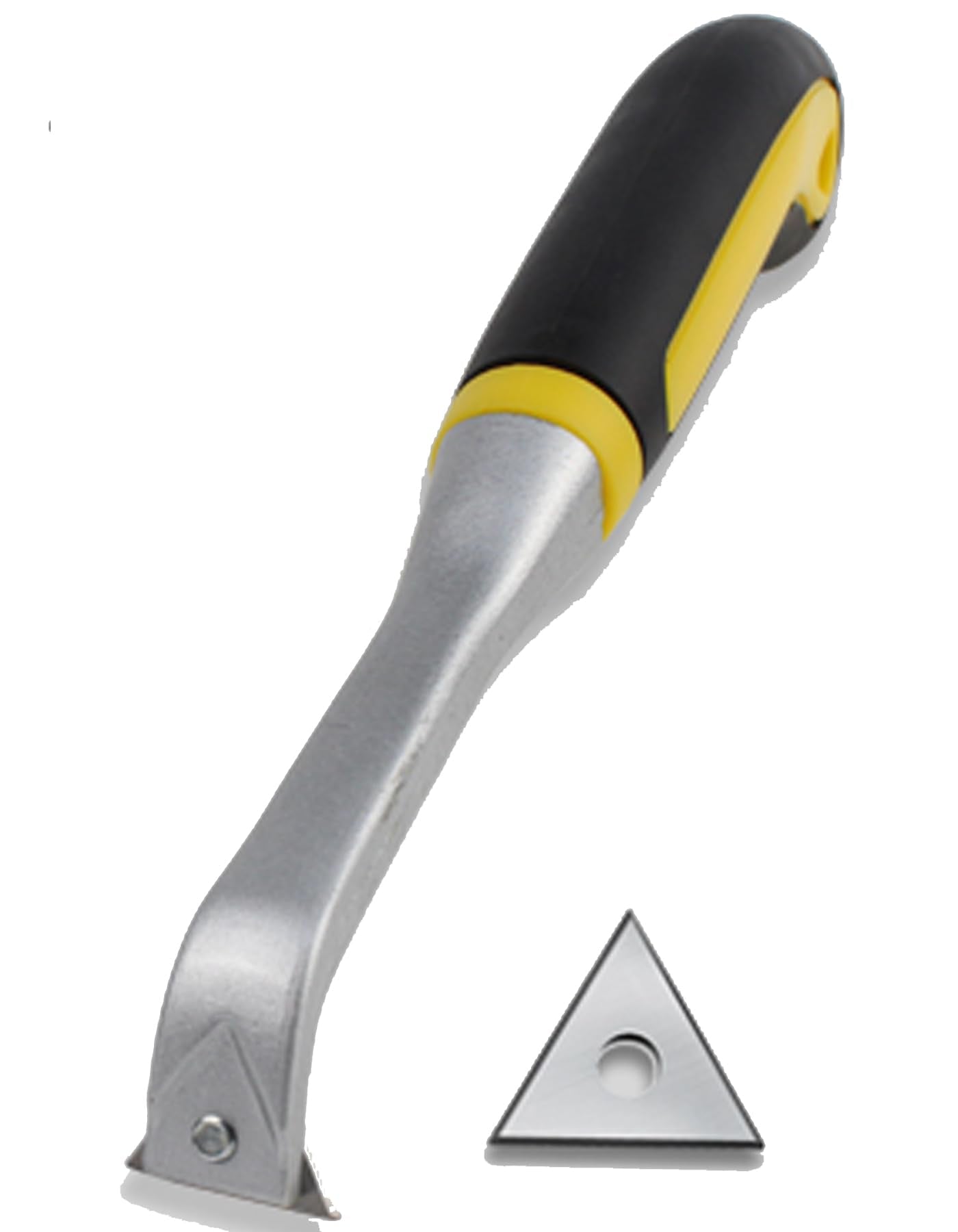 Paint Scraper Tool, Heavy Duty Triangle Precision Scraper with Ergonomic Grip, Wood Scraper for Removing Paint Glue Grout Varnish
