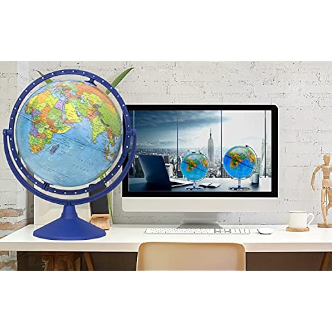 TOPGLOBE 30CM Educational World Globe All direction 360° rotating - Diameter 30cm