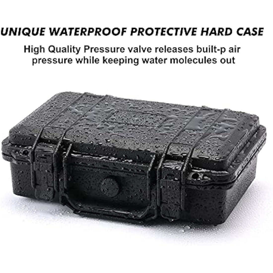 CASOMAN 11.5-Inch Water-Proof & Explosion-Proof Box, with Cush- Proof Sponge, IP67 Water Proof Grade, Customizable Foam
