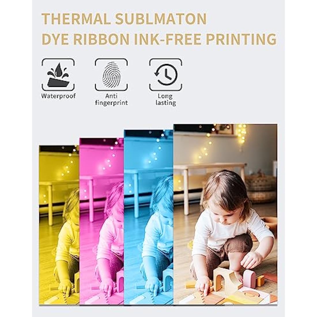 Compatible Canon Selphy CP1300 CP1000 CP1200 CP910 CP810 Ink and Paper Set KP-108IN Photo Cartridge for Selphy CP Series Printers,108 Sheets Paper (4 x 6 inch), 3 Color Ink Cartridges
