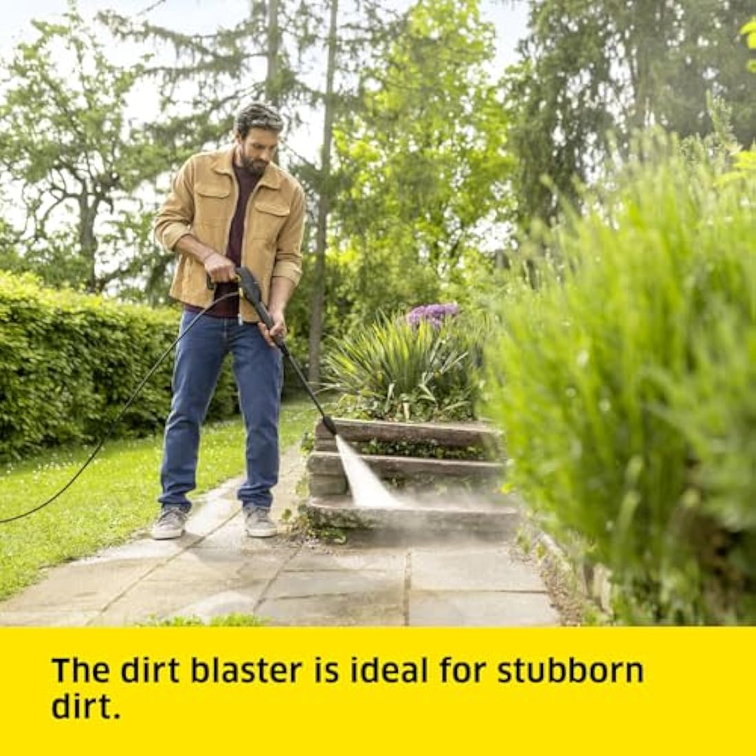 Kärcher K 4 Classic Home Pressure Washer, Pressure: max. 130 bar, Flow Rate: 420 l/h, Area: 30 m²/h, Water Filter, Weight: 4.6 kg, high-Pressure Gun, Dirt Blaster, Spray Lance, Home Kit