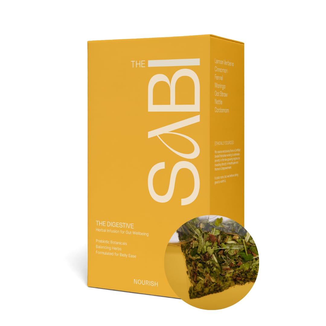 Digestive Tea for Stomach Bloating Relief, Discomfort and Gut Health, 20 Large Teabags (40 Cups) | All-Natural Digestive Blend, Plastic-Free Teabags |