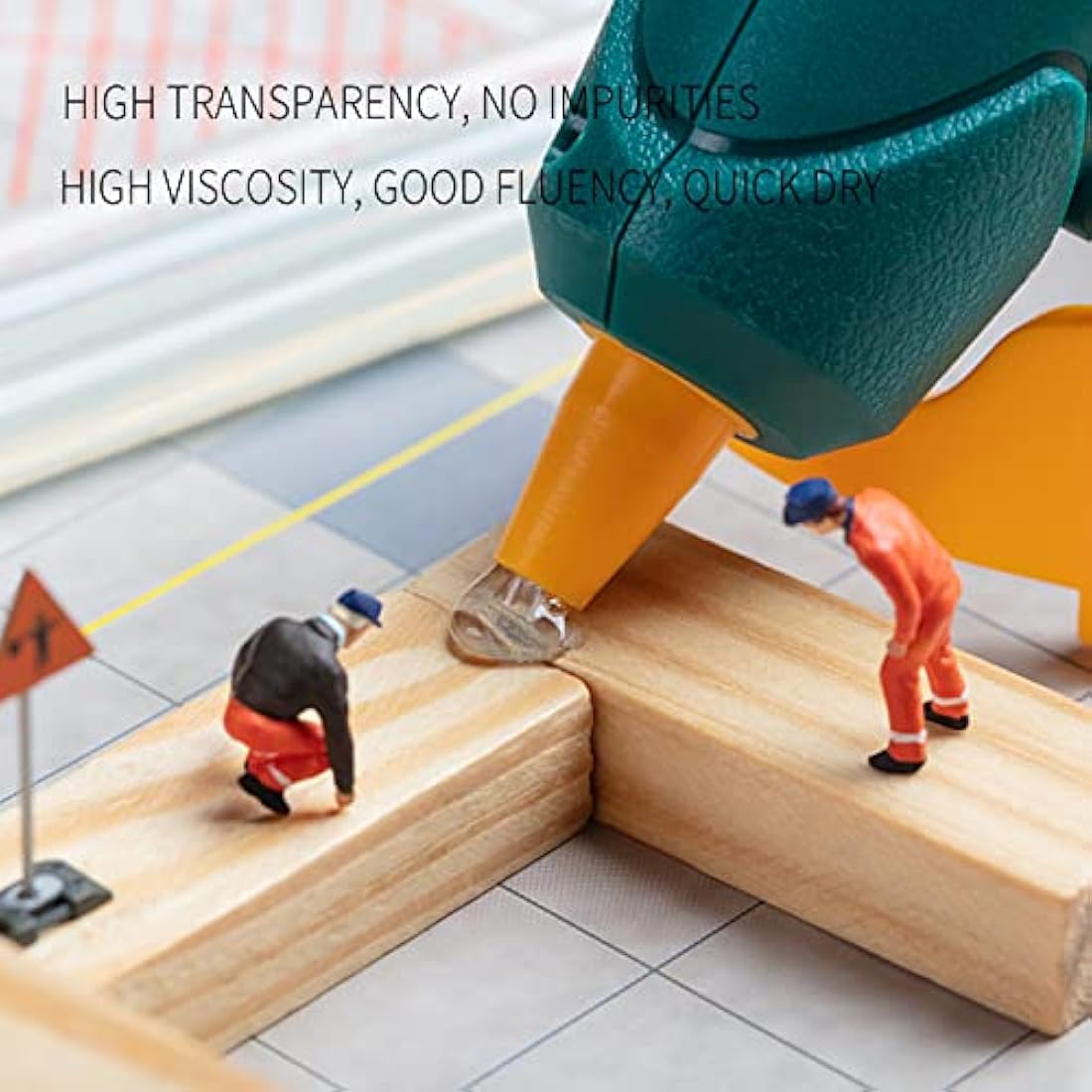 BEEWAY Hot Gun Sticks Φ 7.0mm, 125 Pack 7mm x 100mm Hot Glue Gun Sticks for Glue Guns, SGS Approved