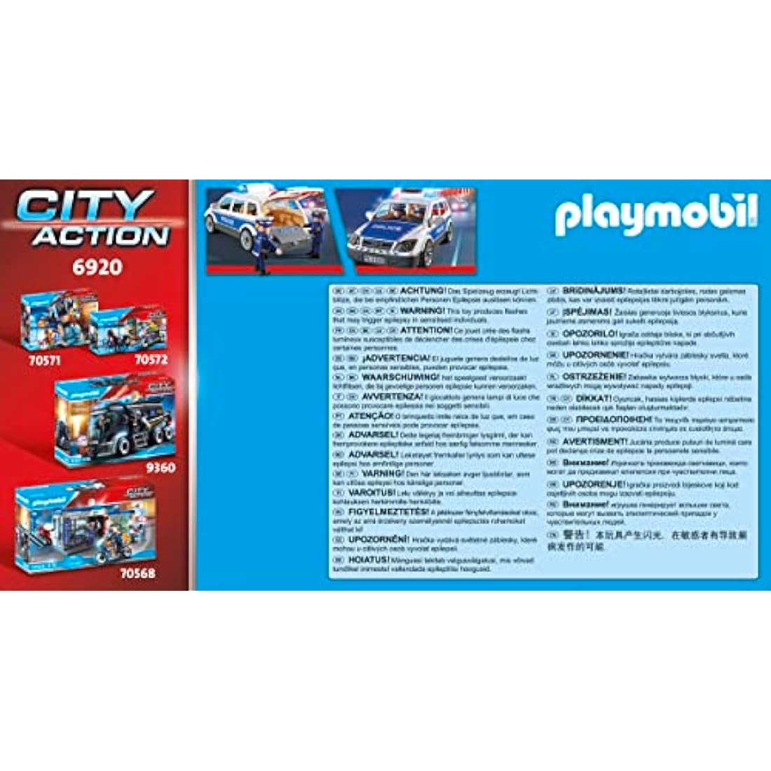 Playmobil 6920 City Action Police Squad Car with Lights and Sound
