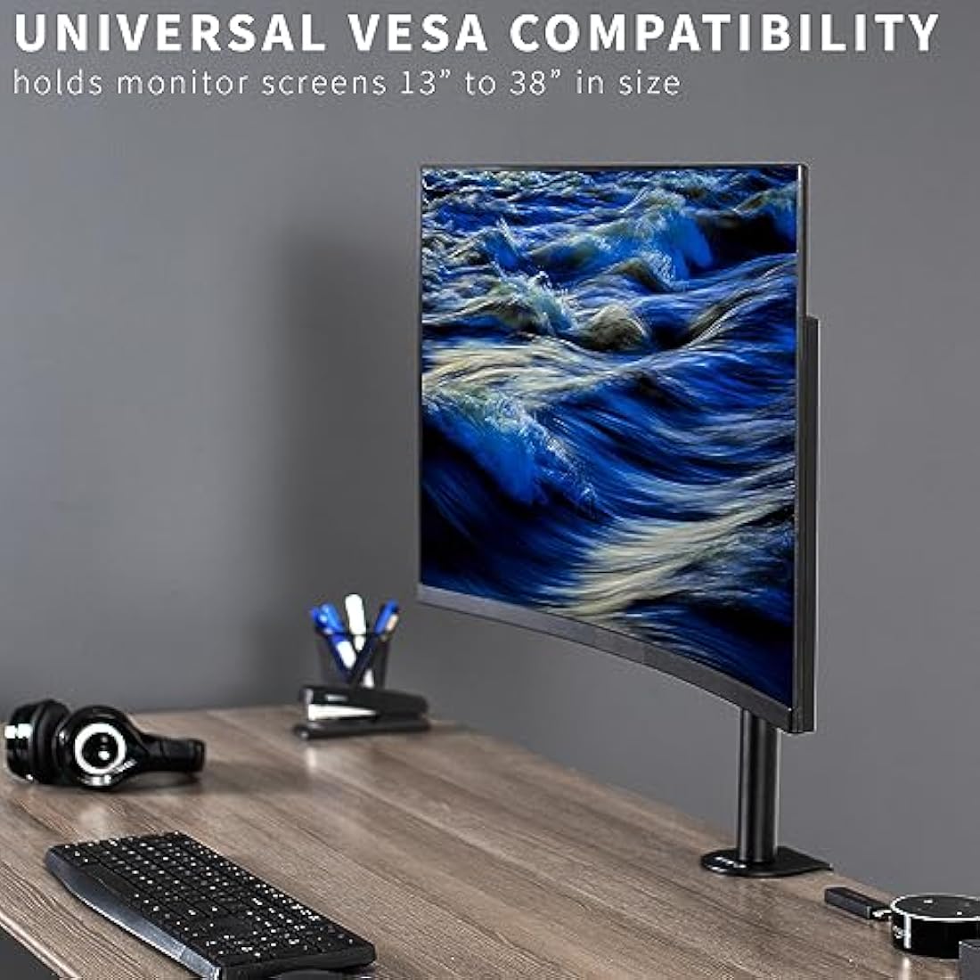 Vivo Single Monitor Adjustable Tilt Desk Mount Stand for 1 LCD Screen up to 32 inches STAND-V001C